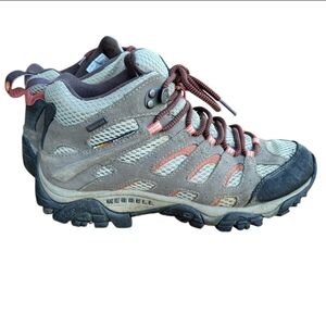 Merrell Moab II 2 Mid Ankle Waterproof Hike Walk Outdoor  Tan Black Women 7.5